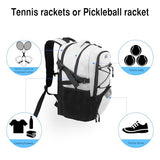 WOLT Tennis Bag - Large Tennis Racket Backpack for Men & Women - Ventilated Shoe Compartment - Holds 2 Rackets