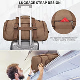 WITZMAN Canvas Duffle Bag for Men 3 in 1 Convertible Backpack 40L Travel