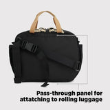 Topo Designs Mountain Cross Bag, Functional + Flexible Briefcase, Removable Shoulder Strap, Fair Trade (Neutral/Black)