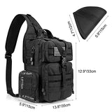 G4Free Large Tactical EDC Sling Bag, Adjustable Holder Backpack for Men