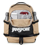 JanSport Small Seattle Pack – Compact Backpack with Main Compartment, Dual Water Bottle Pockets, and Padded Sleeve for 15-Inch Laptop, Travertine