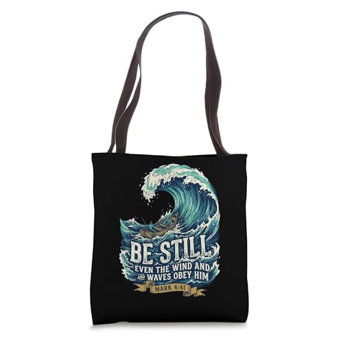Even The Wind And Waves Obey Him Mark 4:41 Tote Bag | Backpacks4Less