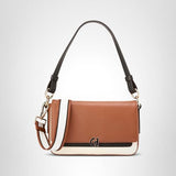 Cole Haan Women's Grand Series Mini Shoulder Bag, Black/White/British Tan