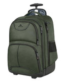 MATEIN Rolling Backpack, 17 Inch Travel Laptop Backpacks with Wheels, Water Resistant Large Roller Carry On Luggage Wheeled, Trolley Overnight Suitcase Business College Computer Bag, Green