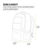 Carhartt Insulated 24 Can Two Compartment Cooler Backpack, Fully-Insulated Base, Durable Water-Resistant for Camping, Beach & Travel, Carhartt Brown