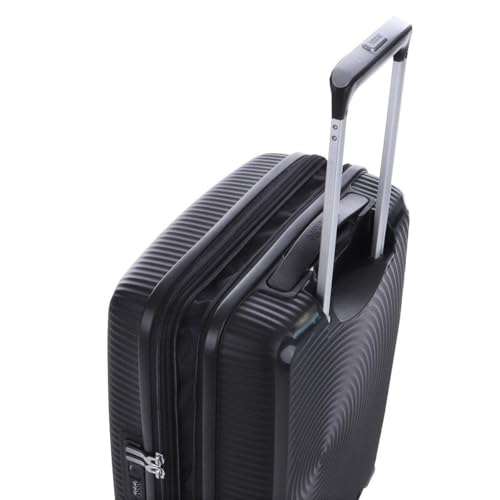 American Tourister Soundbox - Spinner S Expandable Carry-On Luggage, 55 cm, 41 L, Black (Bass Black), Black (Bass Black), Spinner S EXP (55 cm - 41 L), Soundbox