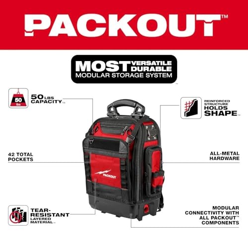 New 48-22-8303 Tool Bags for Milwaukee Structured Backpack 42 Pockets
