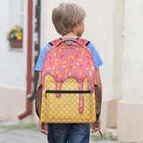 GzLeyigou Daypack Backpacks 16 Inch Bookbags for Students, Ice Cream School Backpack Laptop Shoulder Bag Daypack for Travel Hiking Camping, Casual Daypack for Girls Boys Women Men