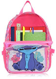 Disney Lilo and Stitch Backpack With Lunch Box for Girls with Glitter | Sequined Insulated Lunch Bag Lunch Box for Girls, Boys, Toddlers | Stitch Pink Backpack for School and Reusable Lunchbox