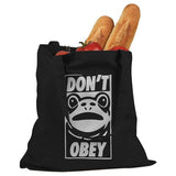 Indica Plateau Dont Obey Portland Frog Forest Green Large Canvas Tote Bag