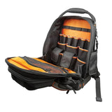Klein Tools 55485 Tool Bag Backpack, Durable Electrician Backpack with 48 Pockets for Hand Tools, Waterproof Bottom, Removable Carrier