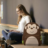 Fiwsuyr Monkey Backpack for Boys Kids Girls School Bag 16 Inch Cartoon Monkey Bookbag Travel Backpack, Casual Commuter Backpack