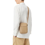 Lacoste Men's The Blend Satchel, Mono Viennois Otter, One Size