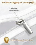 MISSLO Portable 70" Wedding Dress Garment Bag with Bride Tote Bag 8'' Gusseted Dress Bags for Gowns Long 4 Pockets Dress Cover for Women, White