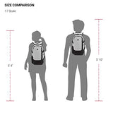 SwissGear 3598 Backpack, Narrow Daypack, Ideal for Commuting and School, Light Grey/Heather
