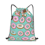 Various Delicious Doughnut Unisex Drawstring Backpack Bag Sport Gym Travel Sackpack