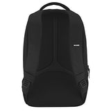 Incase ICON Lite Backpack - 16L Tech Backpack with Faux Fur 16" Laptop Compartment, Quick Access Pocket - Lightweight, Organized, 3 Zippered Pockets - Black