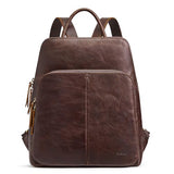 S-ZONE Small Leather Backpack for Women Fashion Designer Purse Anti-theft RFID Travel Bag