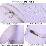YOJOY Laptop Backpack 15.6 Inch College Backpacks for Women, School Backpack for Girls,Students Aesthetic Anti Theft Travel Daypack Large Bookbags Middle High School Back Pack(Purple)