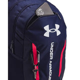 Under Armour Unisex-Adult Hustle 6.0 Backpack, (412) Midnight Navy/Midnight Navy/White, One Size Fits Most