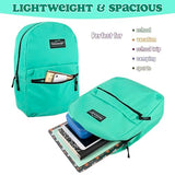 Trail maker Classic 17 inch Backpacks with Adjustable Padded Straps | School Backpacks for Girls, Boys (Aqua)