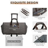 S-ZONE Garment Bag for Travel Carry on Duffle Bag for Men Travel Convertible Suit Bags Carry on Luggage Hanging Suitcase Travel Bag with Toiletry Bag, Gray, 50l, Travel Garment Bag