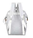 himawari Laptop Backpack for Women&Men Travel Backpack With USB Charging Port Large Business Bag Water Resistant College Bag Computer Doctor Bag(1881-Grey)