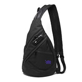 Cali Crusher Sling - 100% Smell Proof/Convertible Shoulder Pack (Black/Purple)