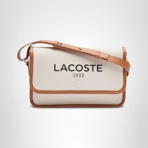 Lacoste Women's Flap Crossover Crossbody Bag, Natural Tan, One Size