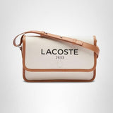 Lacoste Women's Flap Crossover Crossbody Bag, Natural Tan, One Size