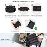 WITZMAN Foldable Duffle Bag for Men Large 65L Travel with Shoe Compartment