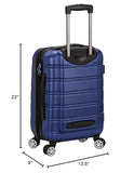 Rockland Melbourne Hardside Expandable Spinner Wheel Luggage, Blue, Carry-On 20-Inch