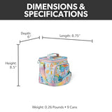 Igloo 90s Retro Collection Square Lunch Box Cooler with Front Pocket and Adjustable Strap,Insulated Leakproof Lunch Cooler Bag, Reusable Lunch Tote
