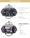 LOVEVOOK 17.3 Inch Laptop Backpack, Large Travel Backpack for Women, Water Resistant Teacher Backpack with Laptop Compartment, Professional Business Work bags with Charger, Austere Grey