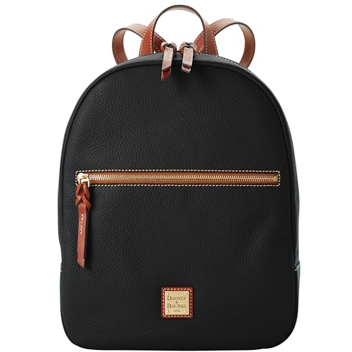 Dooney & Bourke Backpacks for Women, Ronnie Small Leather Backpack Purse for Travel, Work or School - Black