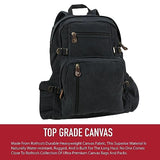 Rothco Jumbo Vintage Canvas Backpack - Rugged Practical Spacious Outdoor Rucksack – 28L Capacity, Earth Brown