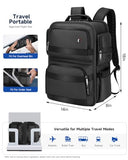 RoyalAnt Work Backpack for Men, 16 Inch Professional Tech Laptop Backpack with Dual USB Charging Ports, TSA Friendly Water-Resistant Carry On Backpack for Commute, College & Business Trips, Black