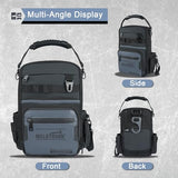 MELOTOUGH Small Tool Backpack for Men 30 Multi-Storage Pockets Heavy Duty Tool Bag Backpack with Dual-Form Shoulder Strap for Electrician, HVAC, Technician - Water Resistant (Grey)
