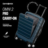 Samsonite Omni 2 Pro Hardside Expandable Luggage with Spinner Wheels, Pro Carry-on, MIDNIGHT BLACK