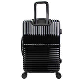 World Traveler Dejuno Tonal 28-Inch Polycarbonate Lightweight Hardside Expandable Spinner Luggage Suitcase with TSA Lock - Onyx