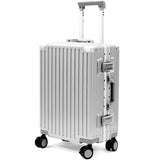 VentureVault Carry On Luggage 22x14x9 Airline Approved, Zipperless Luggage Carry On, Hard Shell Suitcases with TSA Lock, Lightweight Carry On Suitcases with Aluminum Frame (silver, 20inch)