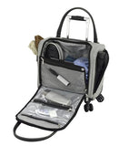 London Fog Cambridge 15" 8-Wheel Under the Seat Bag, Black White Houndstooth
