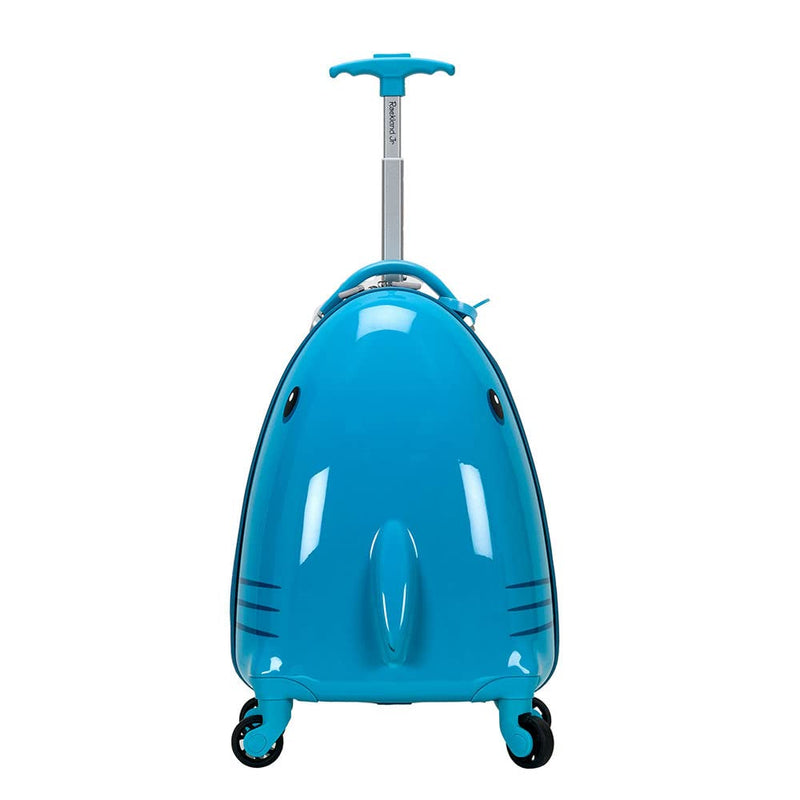 Rockland Jr. Kids' My First Hardside Spinner Luggage,Telescoping Handles, Shark, Carry-On 19-Inch