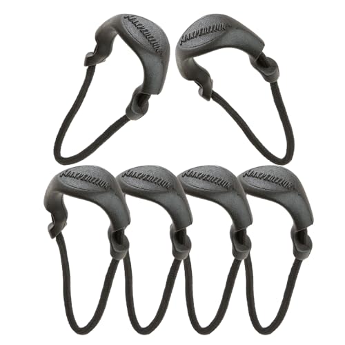 MAXPEDITION Positive Grip Zipper Pulls (Large, Black) Pack of 6, Zipper Pull Replacement for Tactical Backpack, EDC Pouch, Bug Out Bag & Luggage, Sling Pull Tab, PZLBLK