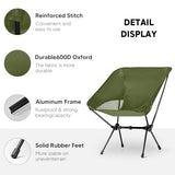 BITIANTEAM Lightweight Portable Camping Chair - Folding Backpacking Hiking Chair with Carry Bag for Outdoor Travel, Beach, Picnic, Festival (Green)
