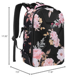 MOSISO Camera Backpack, DSLR/SLR/Mirrorless Photography Camera Bag Peony Waterproof Hardshell Case with Tripod Holder & Laptop Compartment Compatible with Canon/Nikon/Sony/DJI Mavic Drone, Black