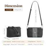 S-ZONE Crossbody Bags for Women Genuine Leather Purses Small Shoulder Bag Designer with Adjustable Strap