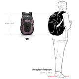 Swissdigital Design Laptop Backpack with USB Charging Port, Travel Backpack Fits 15.6 inches Computer, 31L College School Backpack for Women, Light Purple/Black | SD803-85