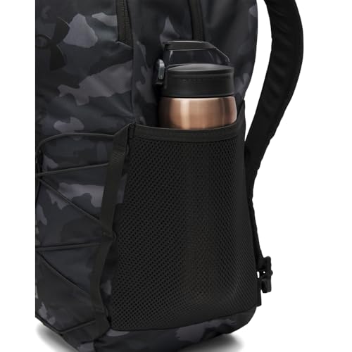 Under Armour Unisex Hustle Sport 6.0 Backpack, (002) Black/Metallic Black, One Size Fits Most
