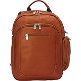 Piel Leather Laptop Backpack/Shoulder Bag, Saddle, One Size
